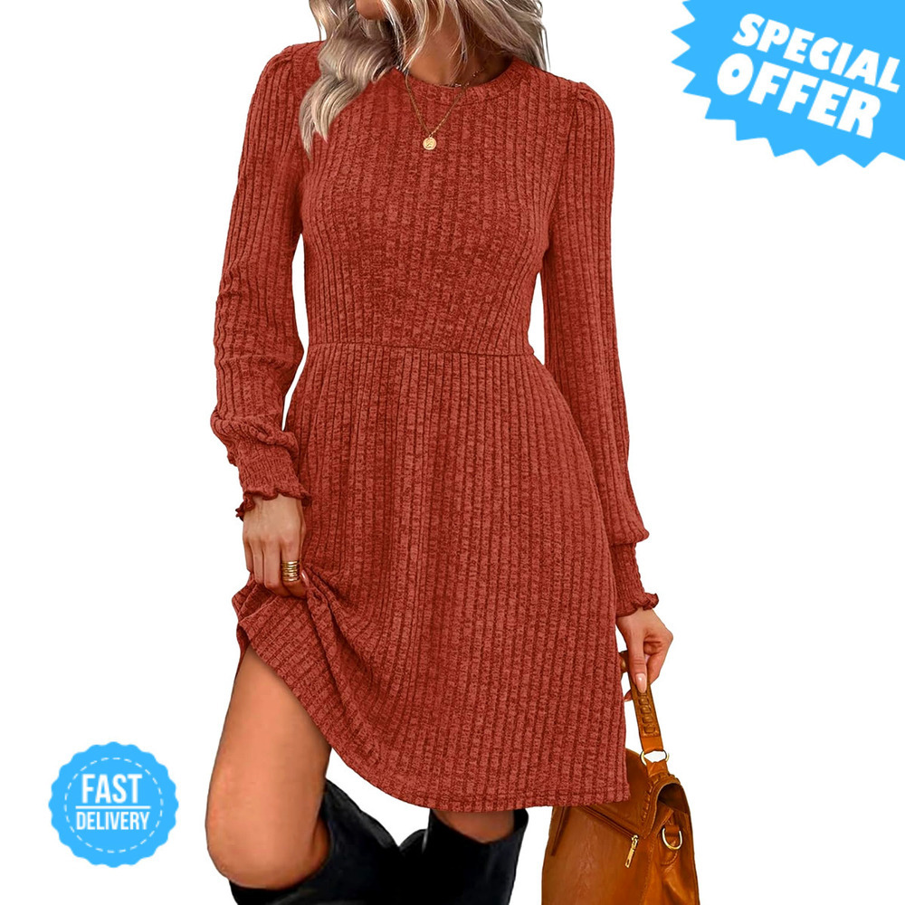 BRAND NEW SAMPEEL Casual Sweater Dress - Trendy Long Sleeve Style!
